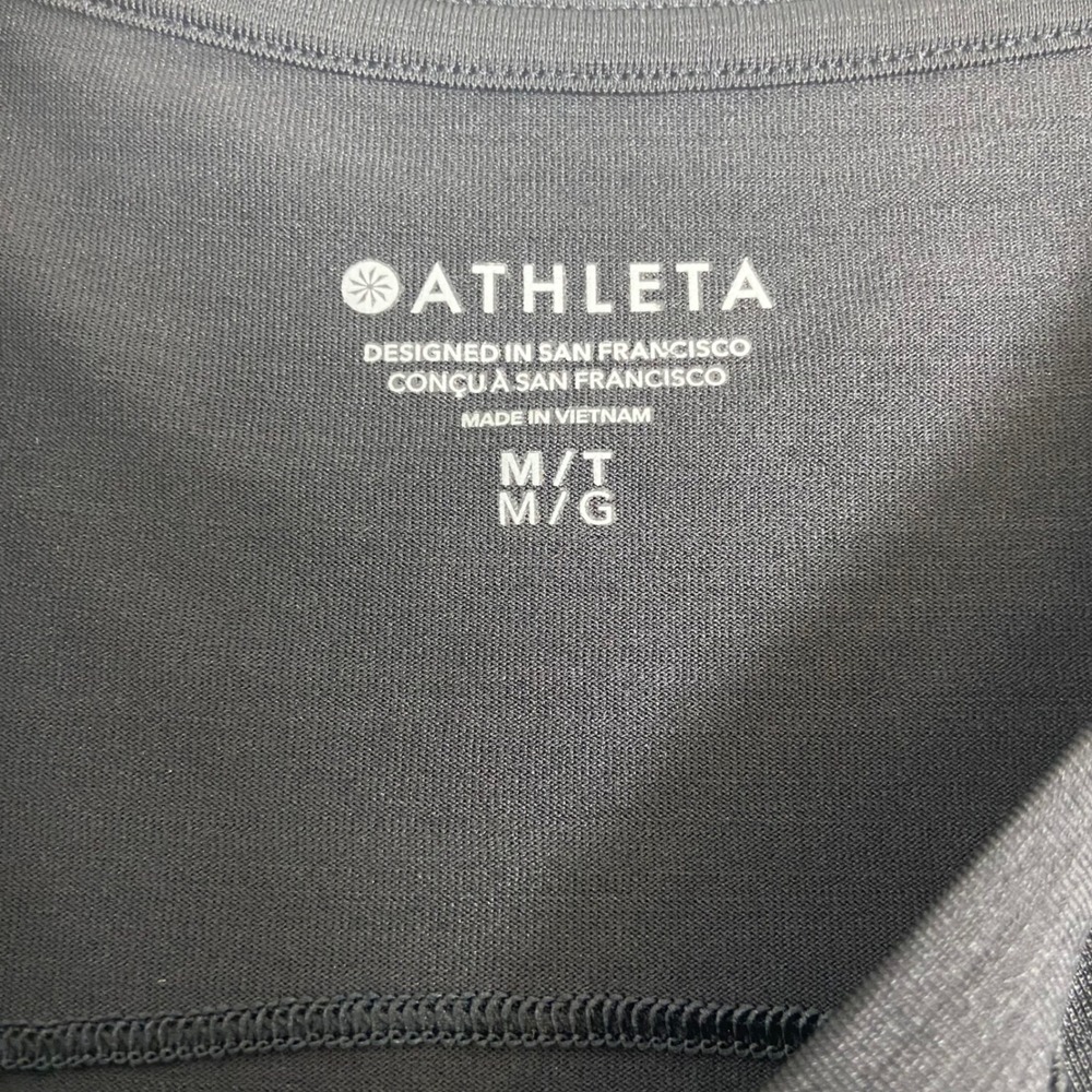 Athleta Women's Medium Black Pacifika Illume Athletic Dress‎ Sleeveless Pockets - Picture 3 of 10